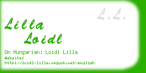 lilla loidl business card